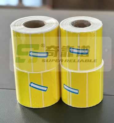 Colore giallo Adesivo Etichetta termica Adesivo carta di pesatura Adesivo di pesatura