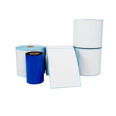 Adesivo adesivo per codici a barre Carta termica diretta con rivestimento in vetrino blu