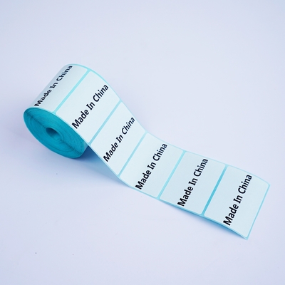 Adesivo adesivo per codici a barre Carta termica diretta con rivestimento in vetrino blu