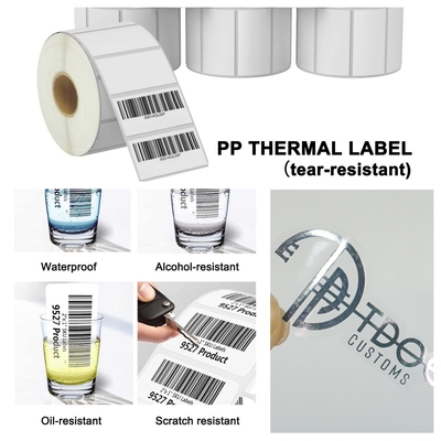 Etichetta termica in PP opaca Adesivo in carta sintetica opaca Etichetta impermeabile
