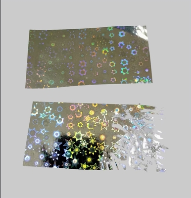 Materiale di etichetta distruttiva per film olografico Carta adesiva fragile