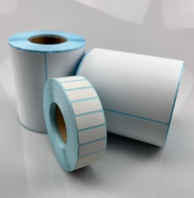 Adesivo termico diretto DT Adesivo per la stampa di codici a barre con rivestimento in vetrino blu