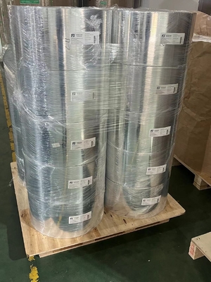 Adesivo a pellicola BOPP mentalizado Argento brillante Materiale di etichetta adesivo a pellicola BOPP WG4633