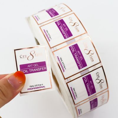 ISO Certificate Customized Cosmetics label Printed Toiletries label adhesive label