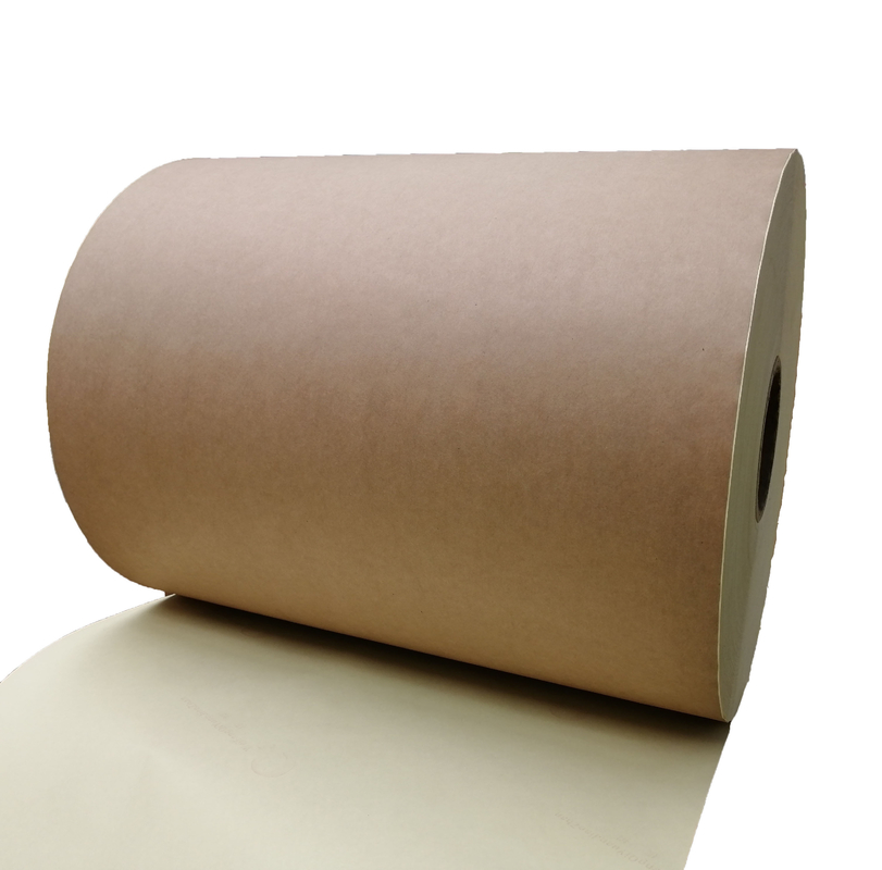 HM0633 Carta kraft marrone scuro Carta adesiva Etichetta adesiva Stoccaggio in foglio con carta kraft rivestita in PE