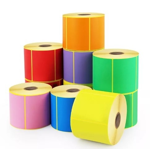 Etichetta a colori termica diretta stampata Adesivo adesivo a colori Top Adesivo adesivo ad etichetta termica