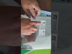 WG3733 PET argento brillante con rivestimento in vetrina bianca