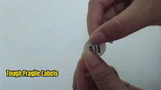 Materiale fragile per etichette in carta